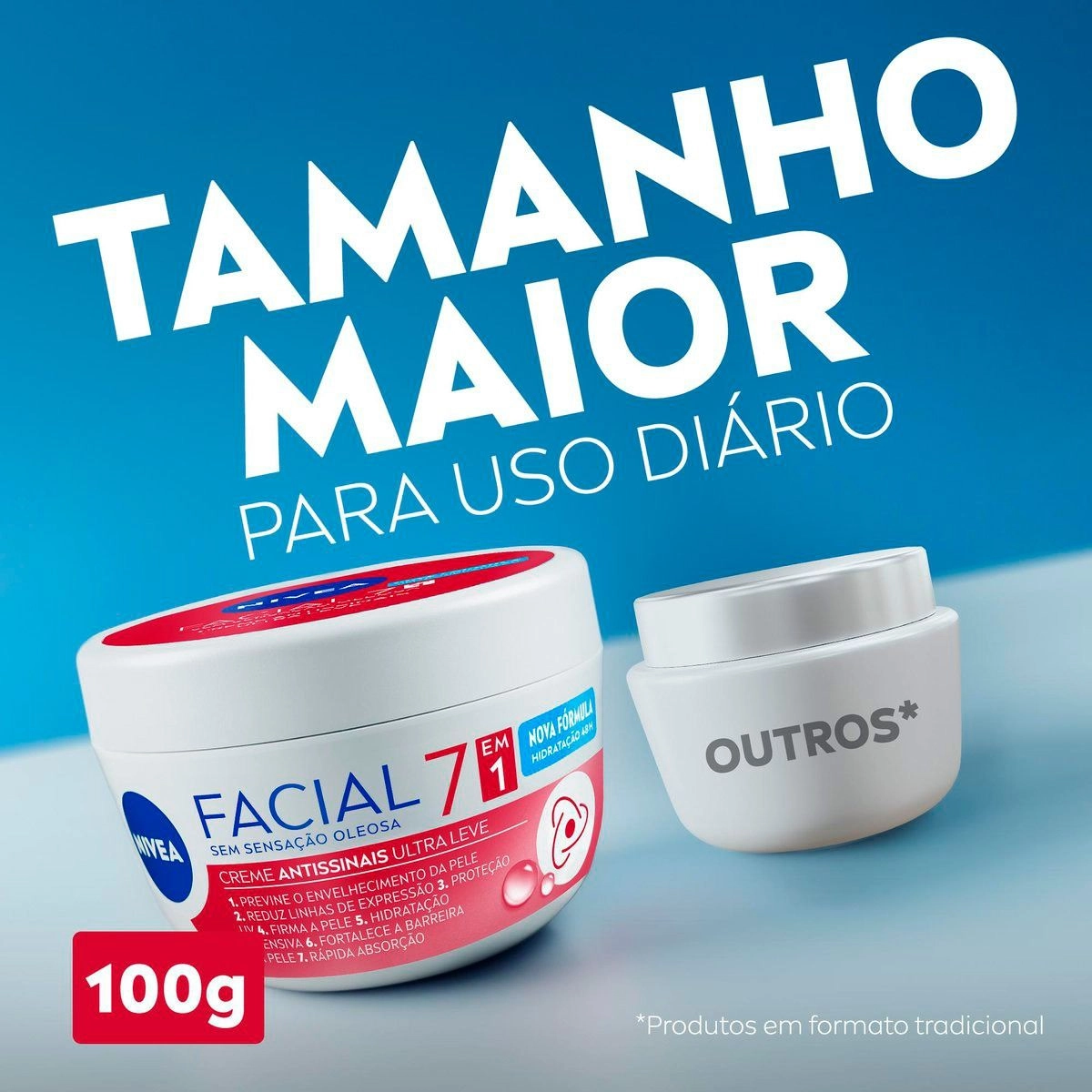 NIVEA Creme Facial Antissinais Ultraleve 7 em 1 100g