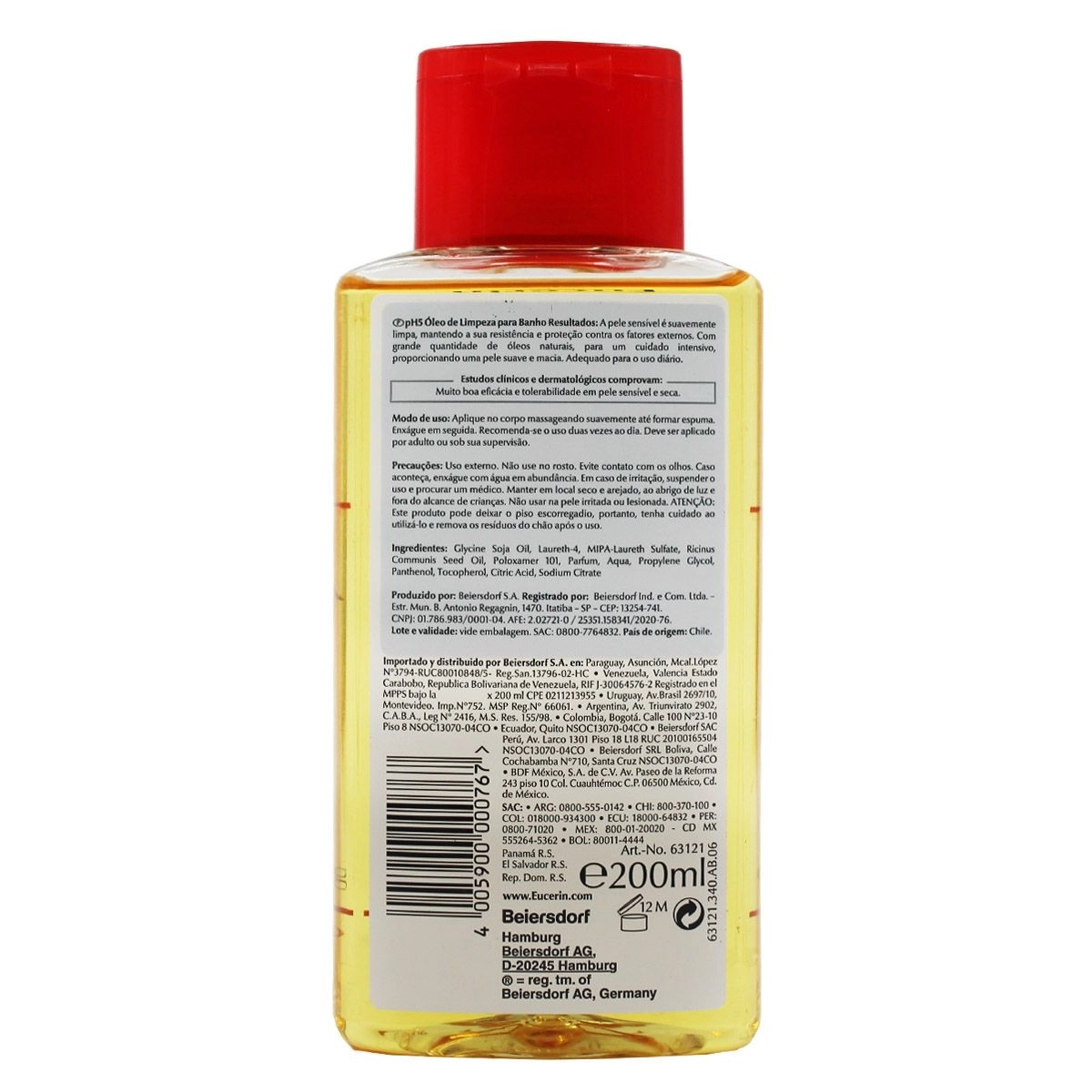 Óleo de Limpeza para Banho pH5 200ml Eucerin