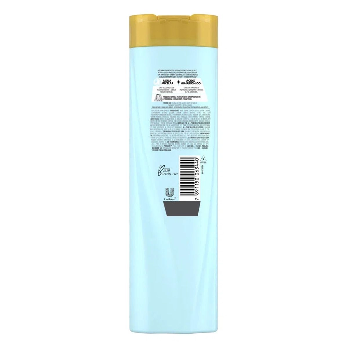 Shampoo By Niina Secrets Água Micelar e Hialurônico 325ml Seda