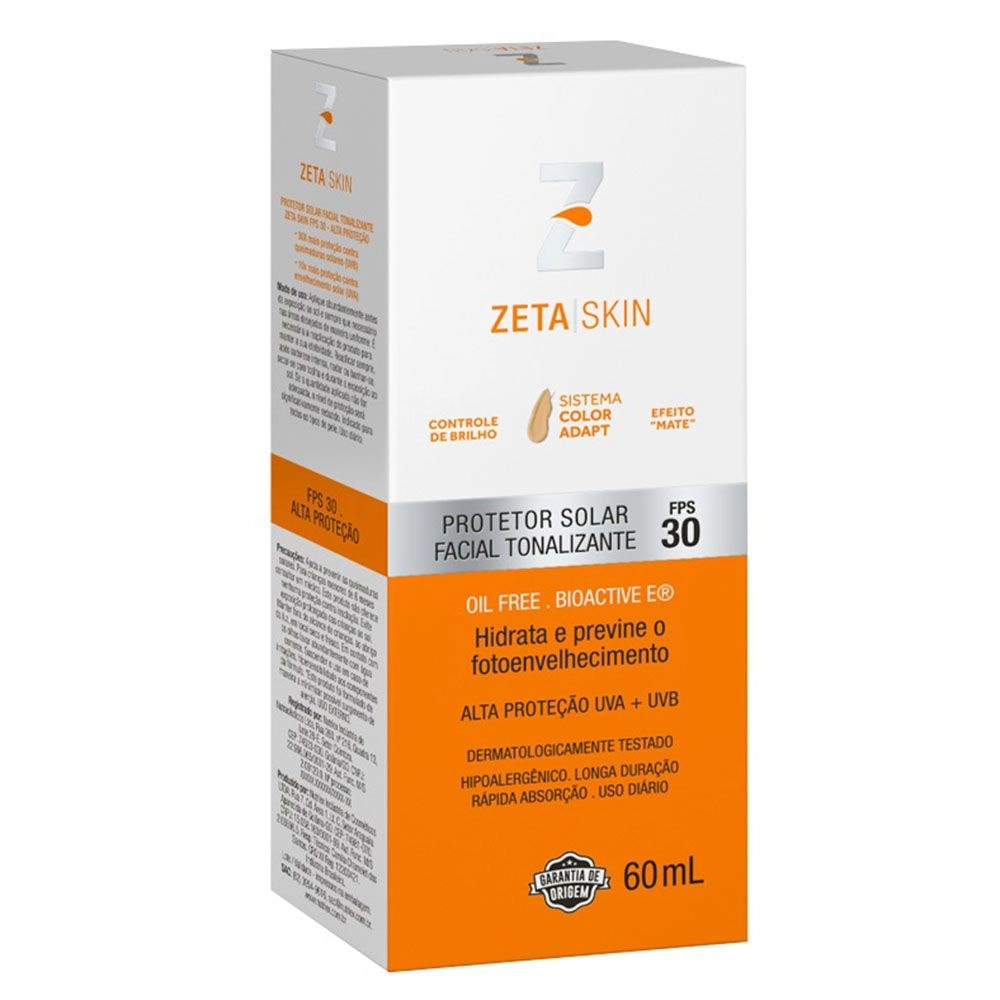 Protetor Solar Facial Fps 30 Color Adapt 60ml Zeta Skin