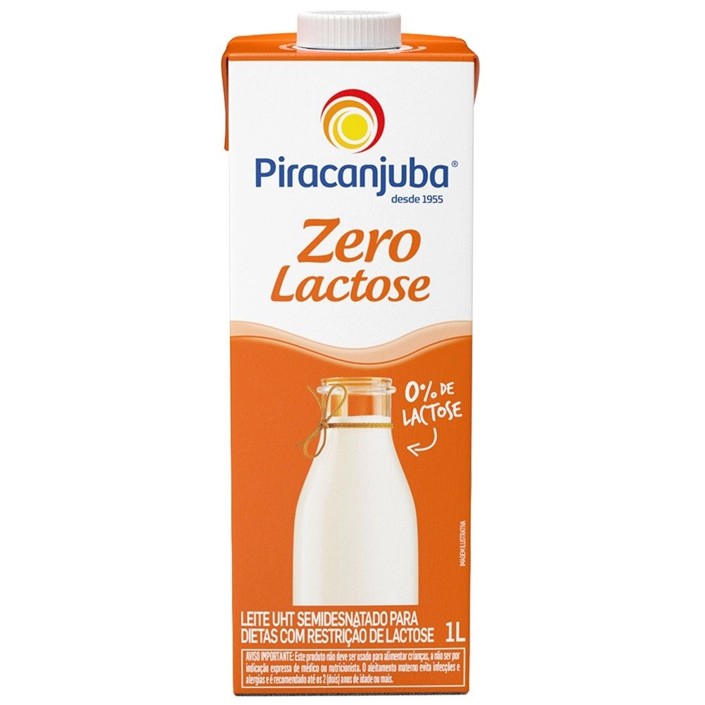 Leite Semidesnatado Piracanjuba Zero Lactose 1L