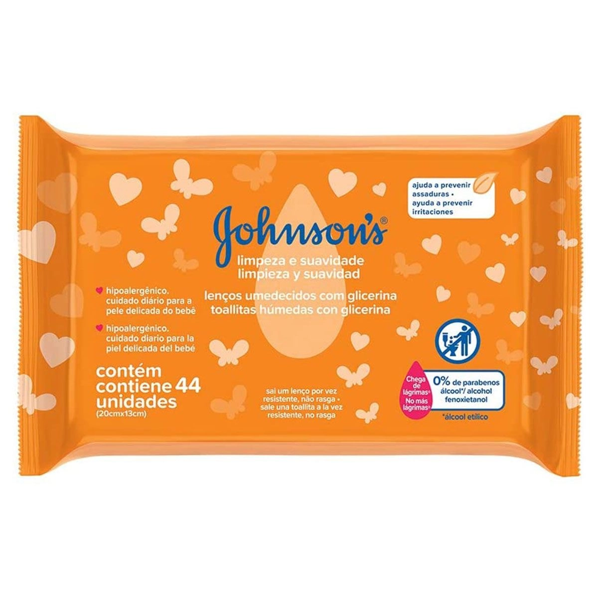 Toalha Umedecida Johnson e Johnson