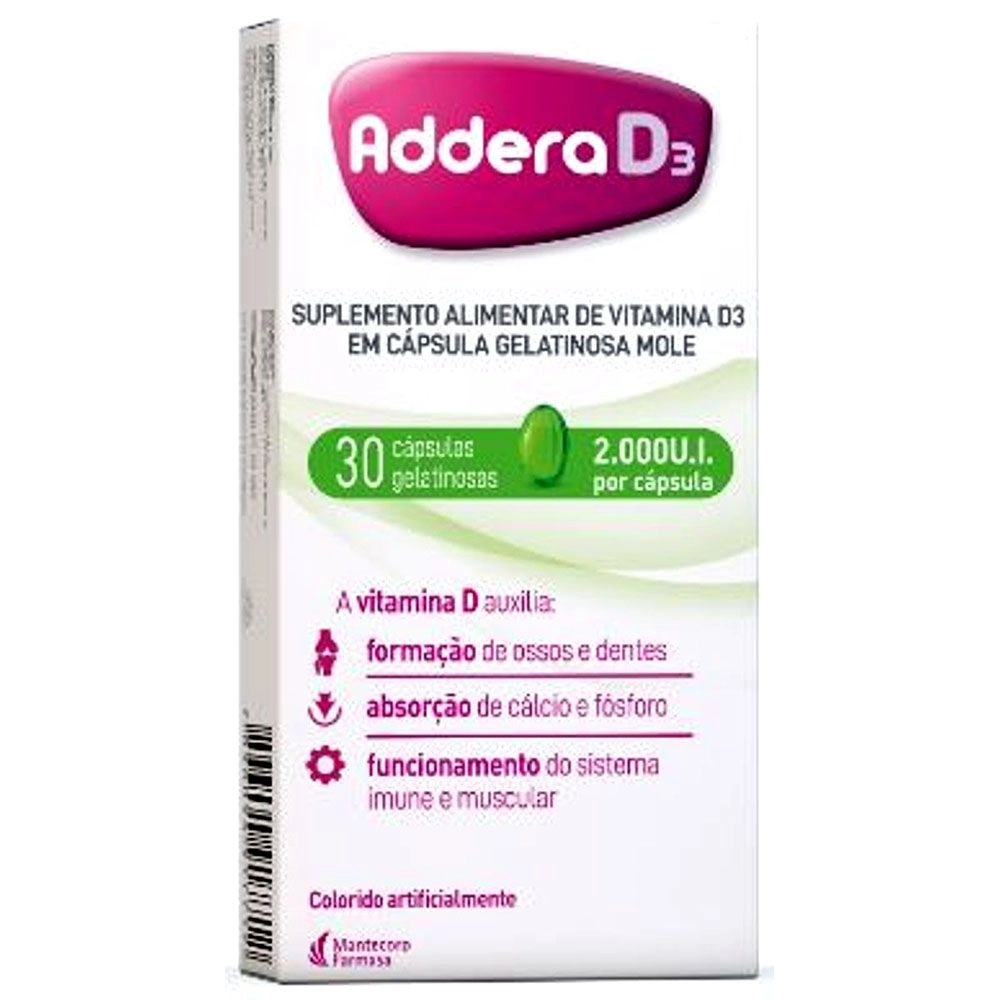 Addera D3 2.000 Ui Com 30 Cápsulas