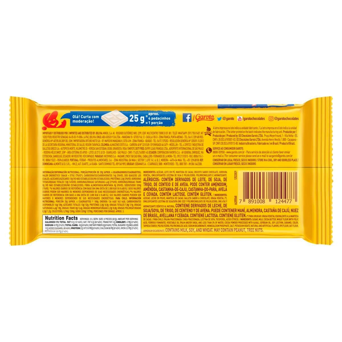 Chocolate Em Barra Negresco 80G Garoto