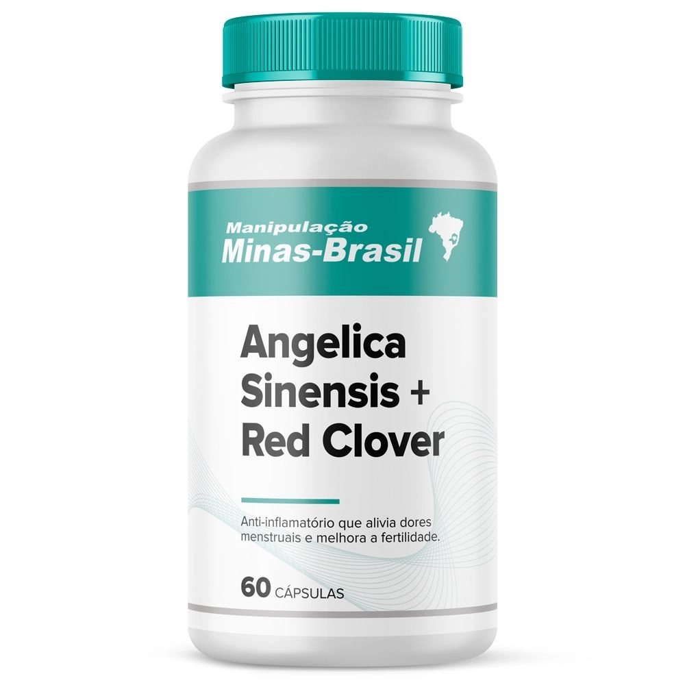 Angelica Sinensis 250Mg + Red Clover 200Mg com 60 Cápsulas