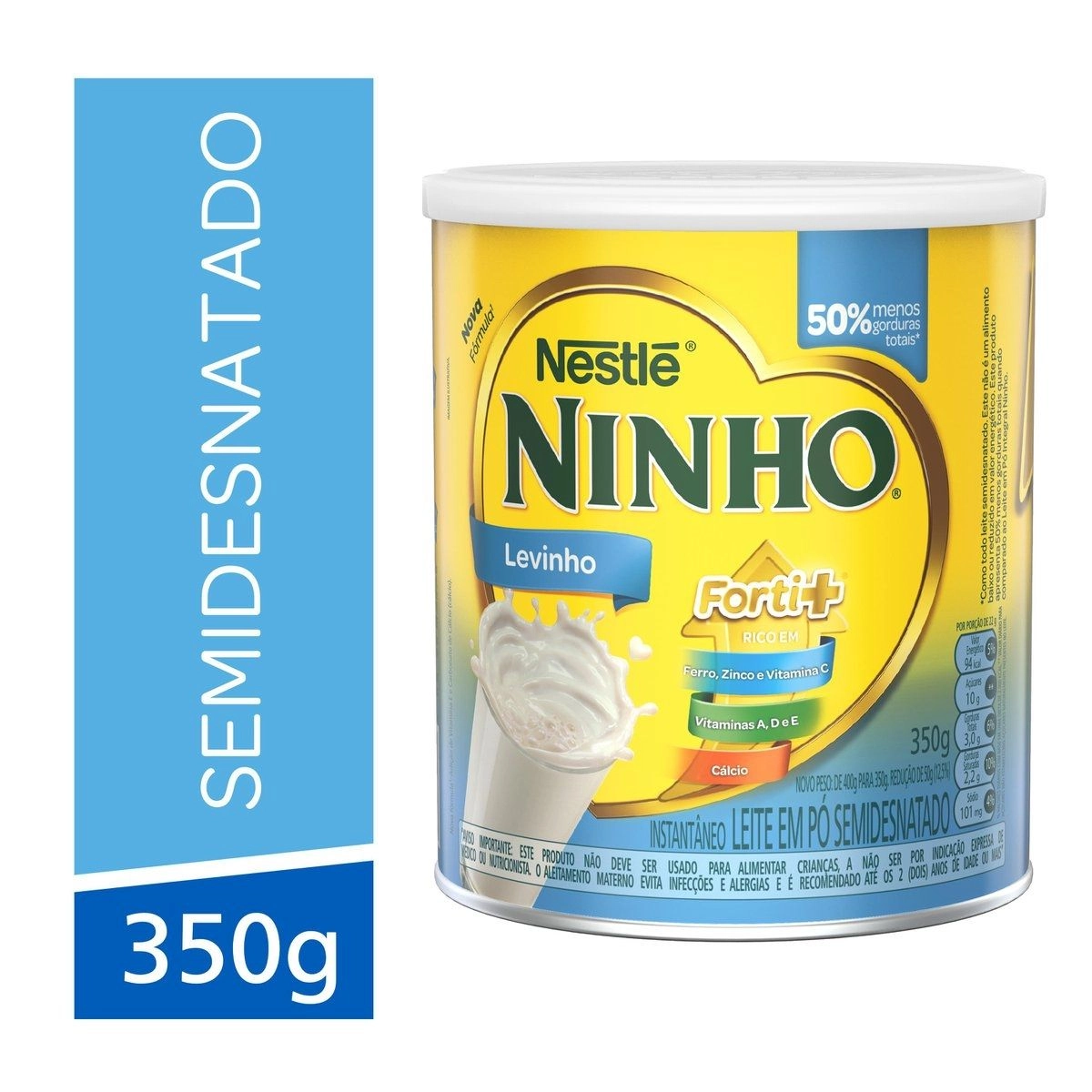 Leite em Pó Ninho Semidesnatado 350g
