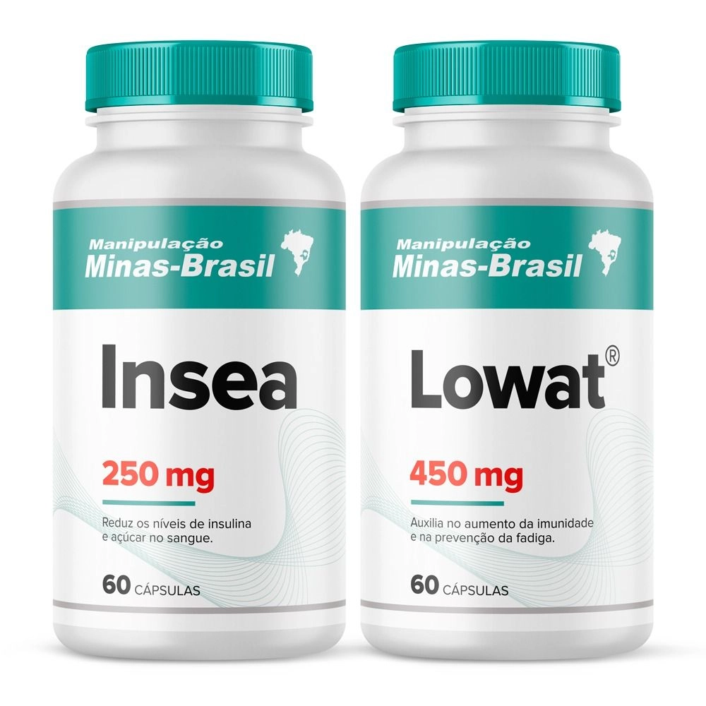 Kit Low Carb Lowat 450mg 60 Cápsulas + Insea 250mg 60 Cápsulas