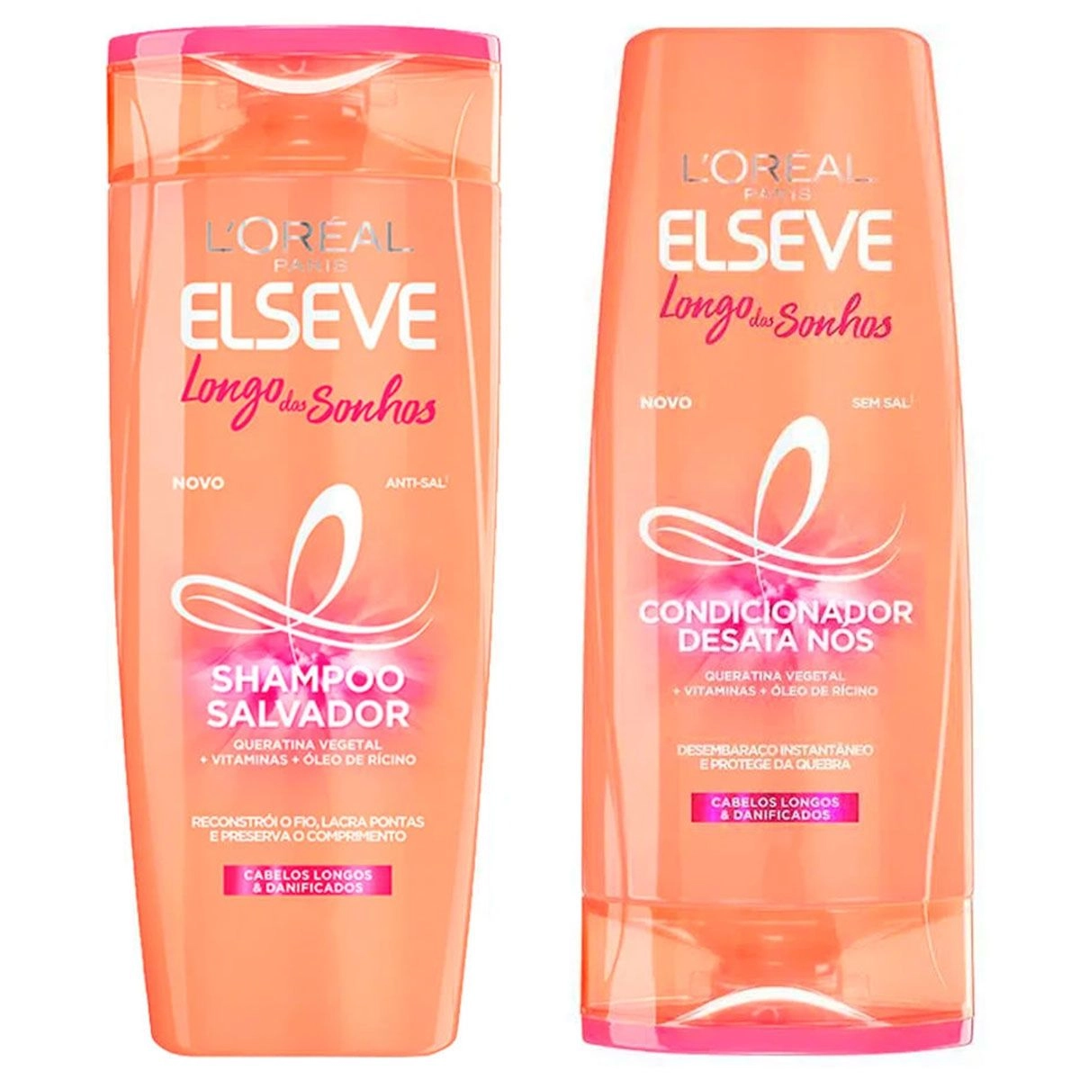 Kit Elseve Longo dos Sonhos Shampoo 375ml e Condicionador 170ml L'Oréal Paris