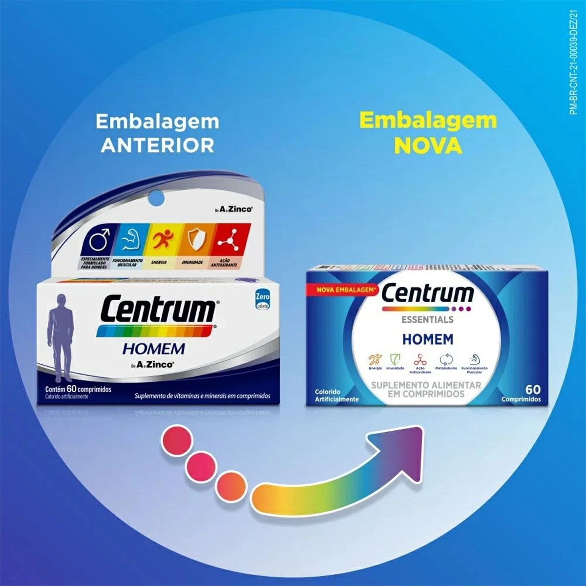Kit Centrum Essentials Homem com 2 Unidades 60 e 30 Comprimidos