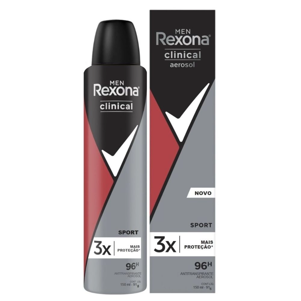 Desodorante Aerosol Rexona Clinical Men Sport 150Ml/91G