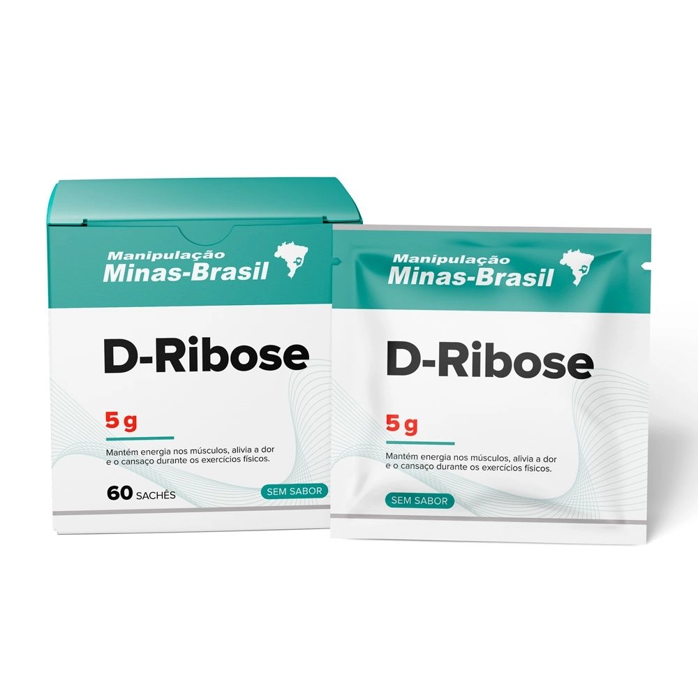 D-Ribose 5G Sem Sabor com 60 Sachês