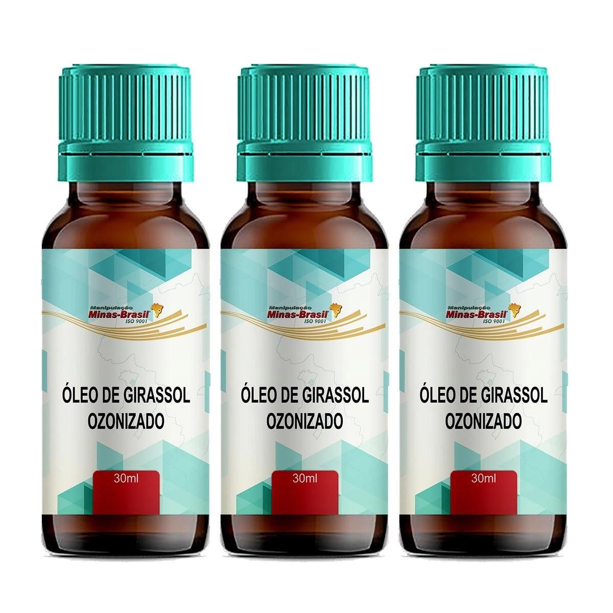 Kit Óleo De Girassol Ozonizado 30ml - 3 Unidades