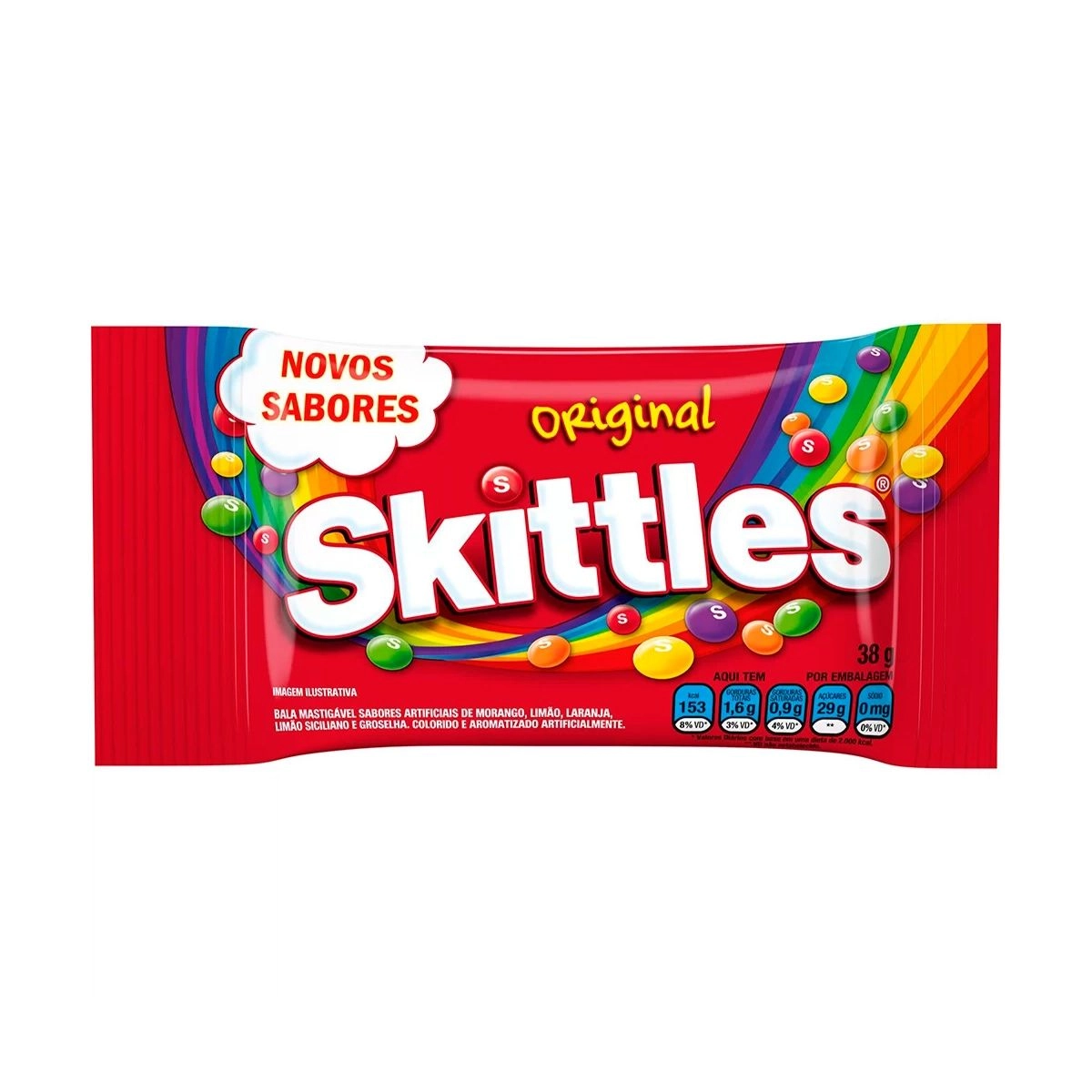 Bala Skittles Original Com 38g