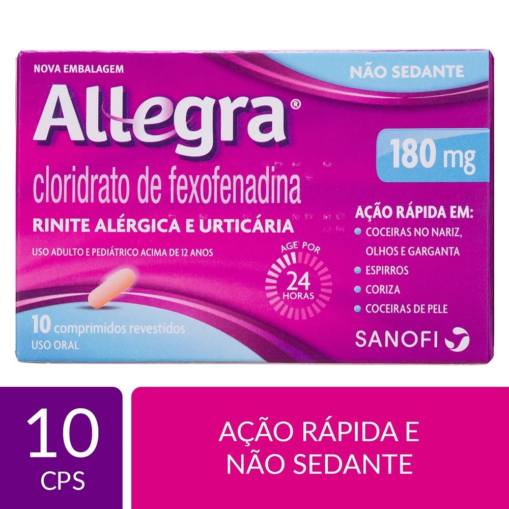 Allegra 180mg 10 Comprimidos