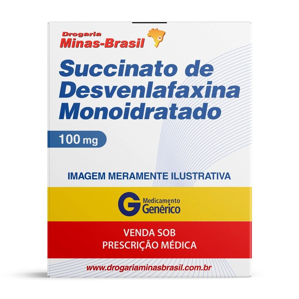 Succinato de Desvenlafaxina Monoidratado 100mg com 30 comprimidos revestidos de liberação prolongada Genérico Medley