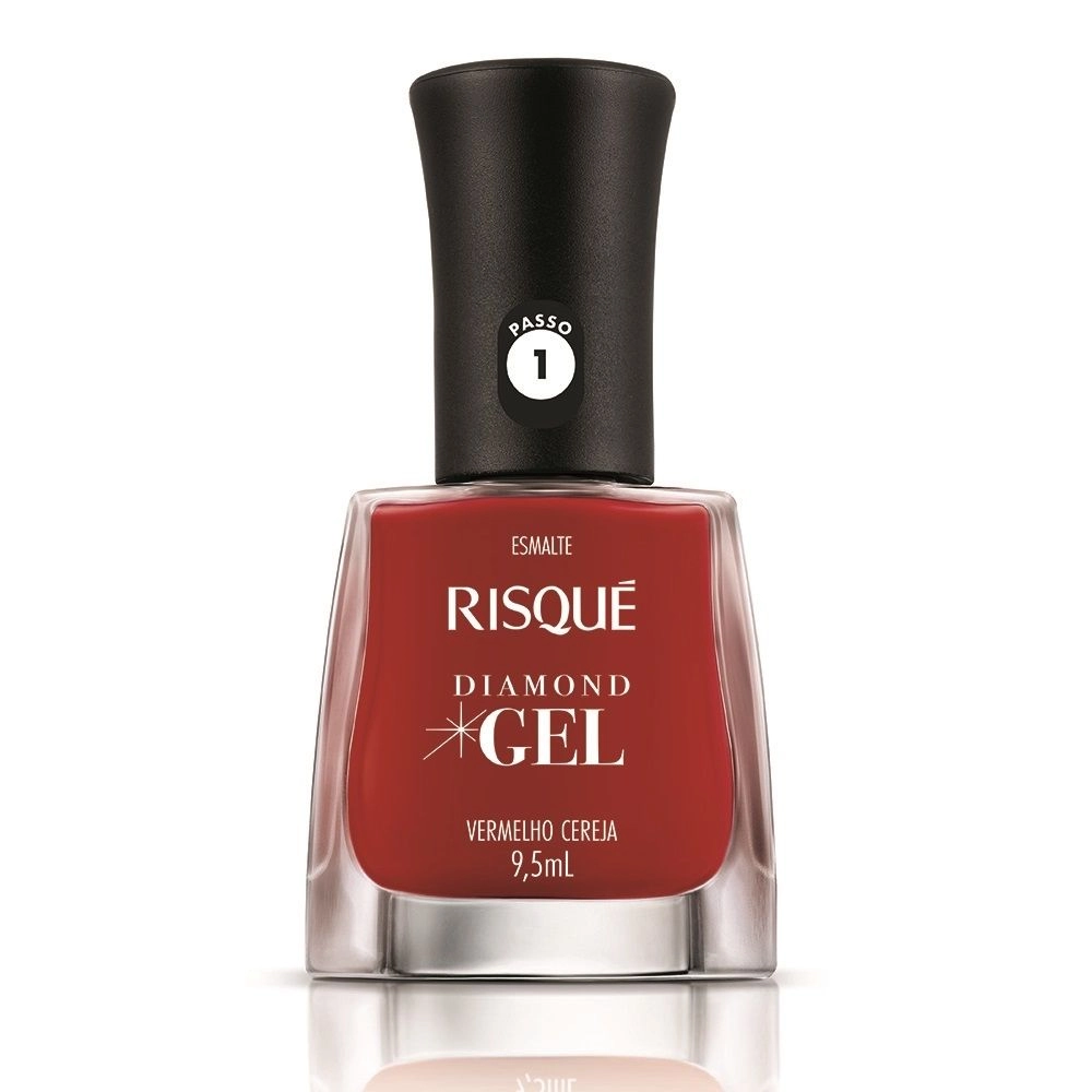 Esmalte Risqué Diamond Gel Vermelho Cereja 9,5ml