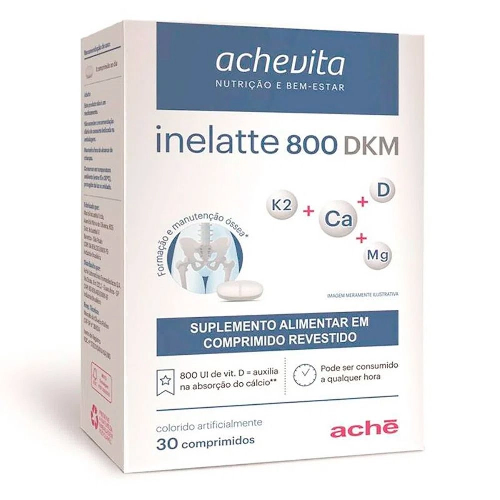Inelatte 800 DKM Com 30 Comprimidos