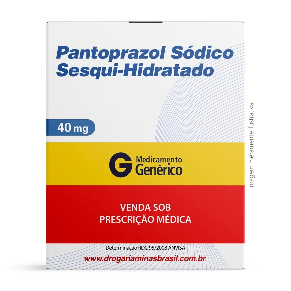 Pantoprazol Sódico Sesqui-hidratado 40mg com 42 comprimidos revestidos de liberação retardada Genérico EMS