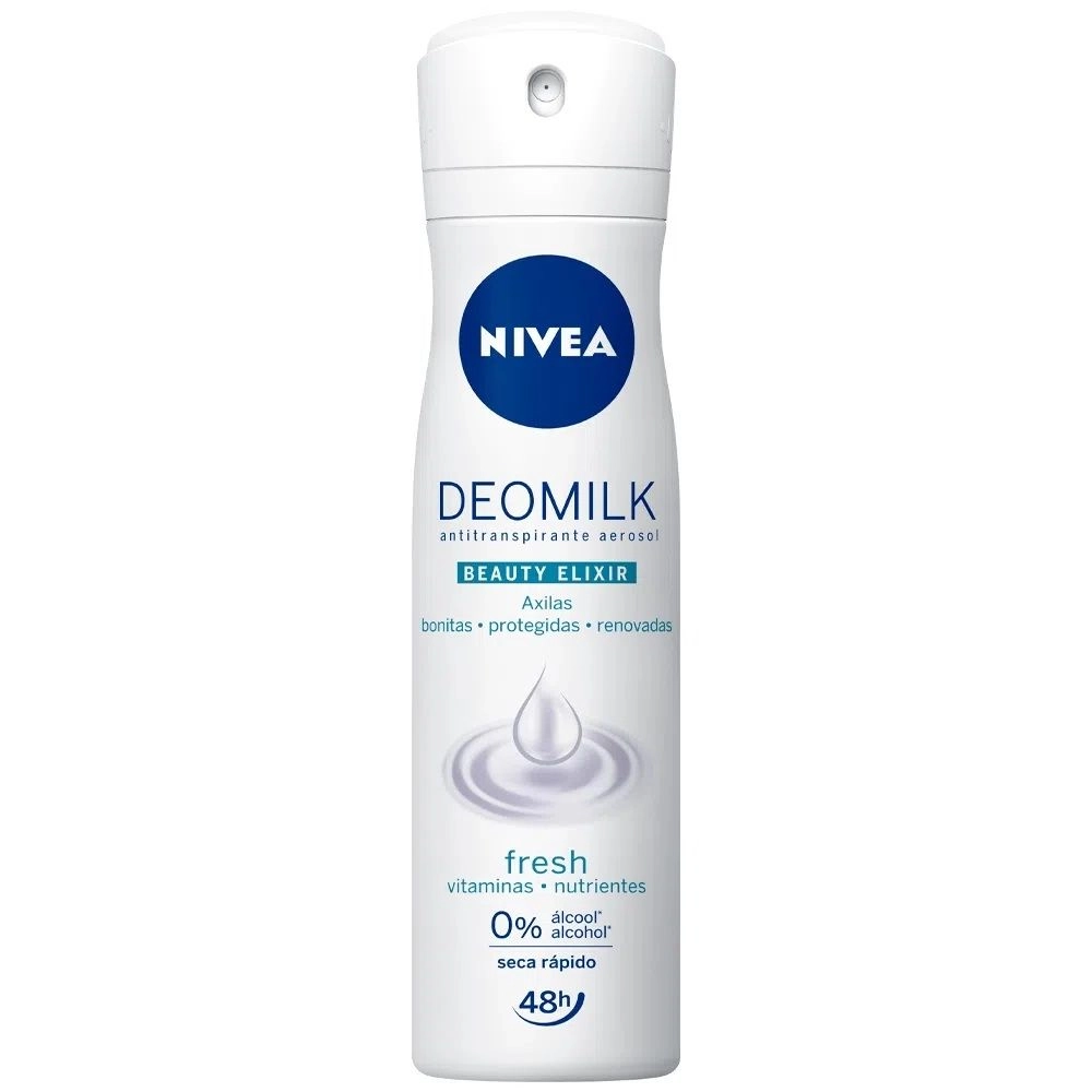 Desodorante Aerosol Nivea Deomilk Beauty Elixir Fresh 150ml