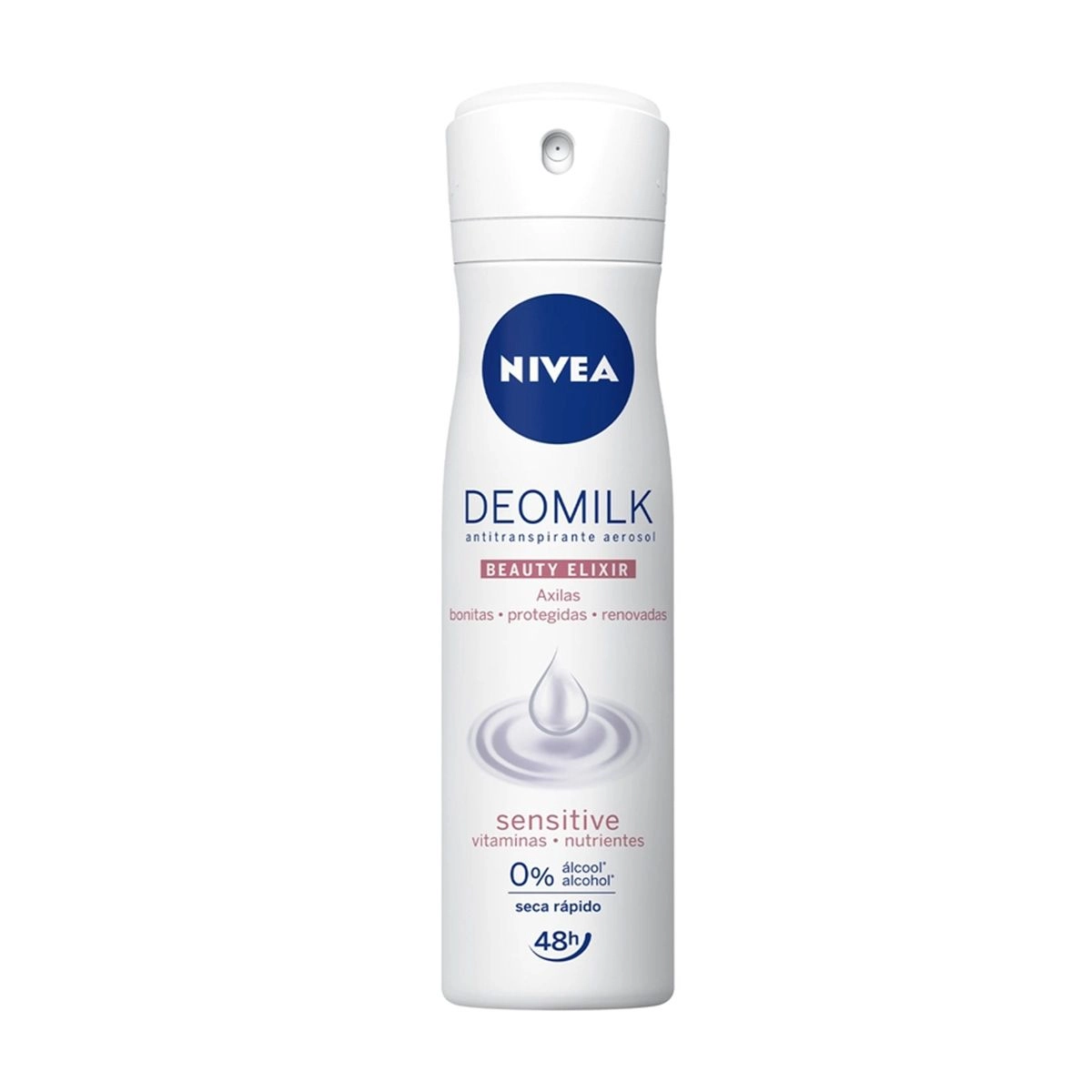 Desodorante Aerosol Nivea Deomilk Beauty Elixir Sensitive 150ml