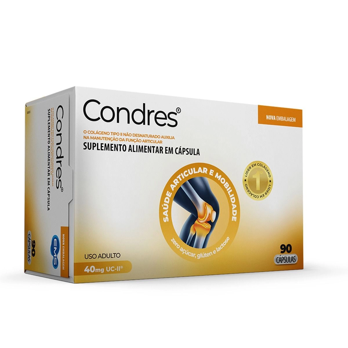 Condres Colágeno Tipo II Não Hidrolisado 90 Cápsulas