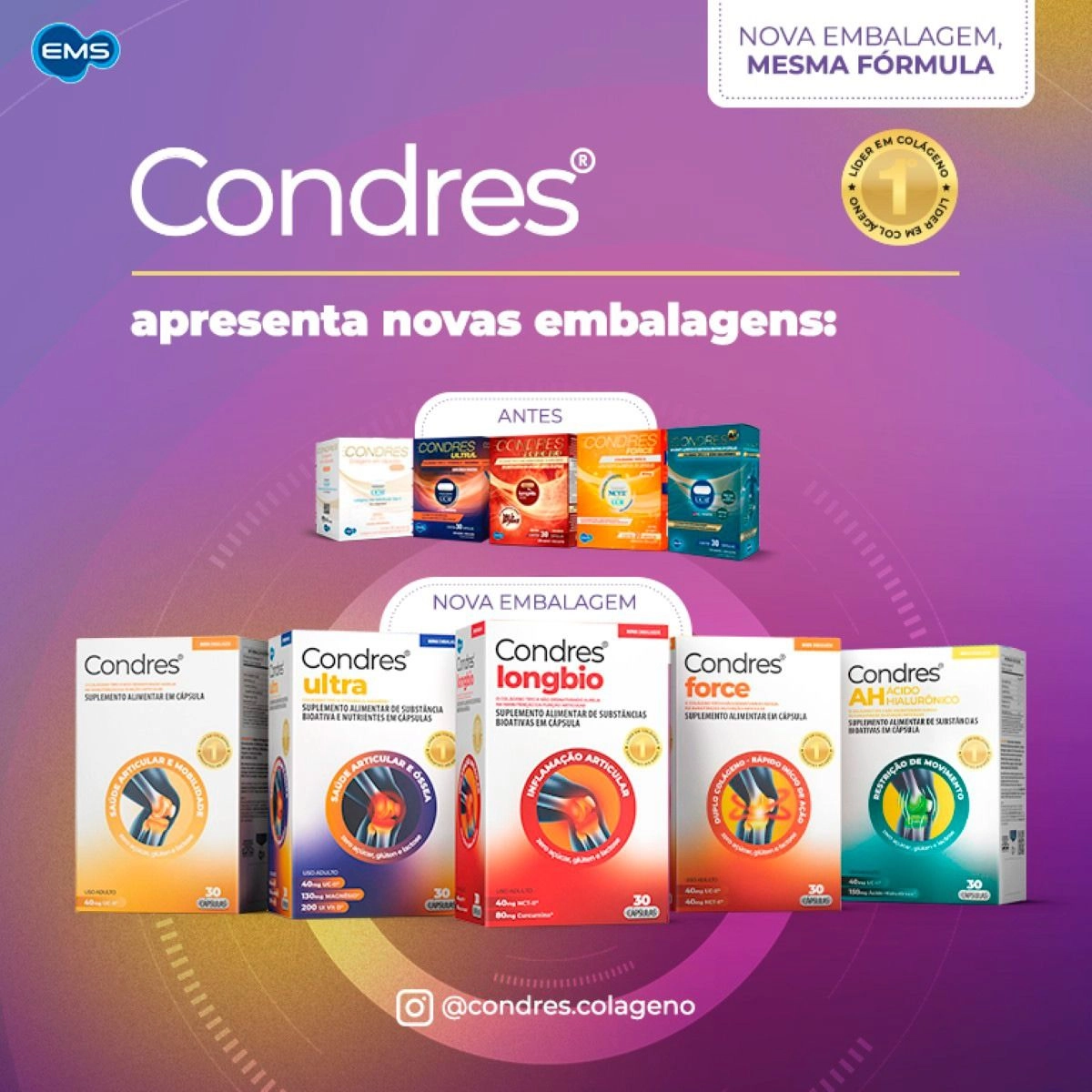 Condres Colágeno Tipo II Não Hidrolisado 90 Cápsulas