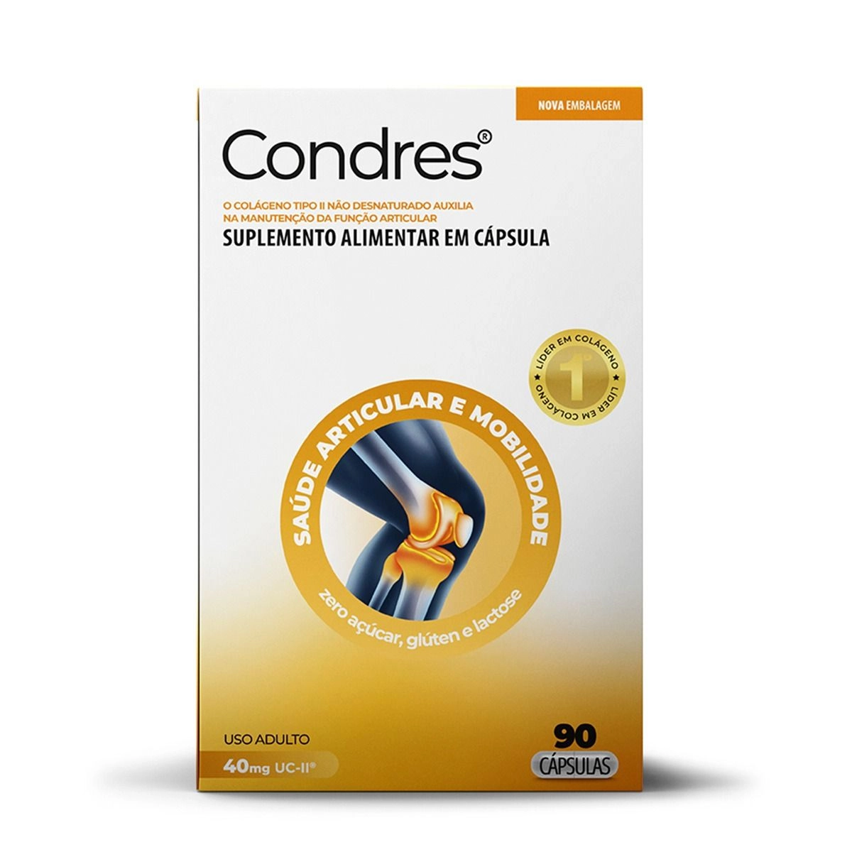 Condres Colágeno Tipo II Não Hidrolisado 90 Cápsulas