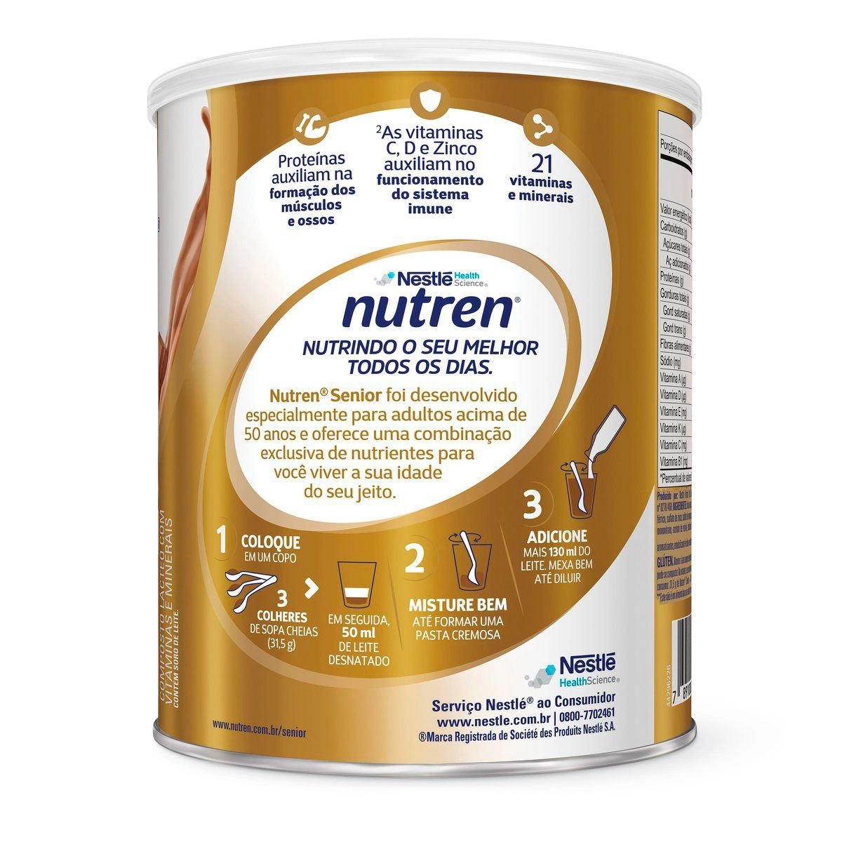Complemento Alimentar Nutren Senior Chocolate 740g