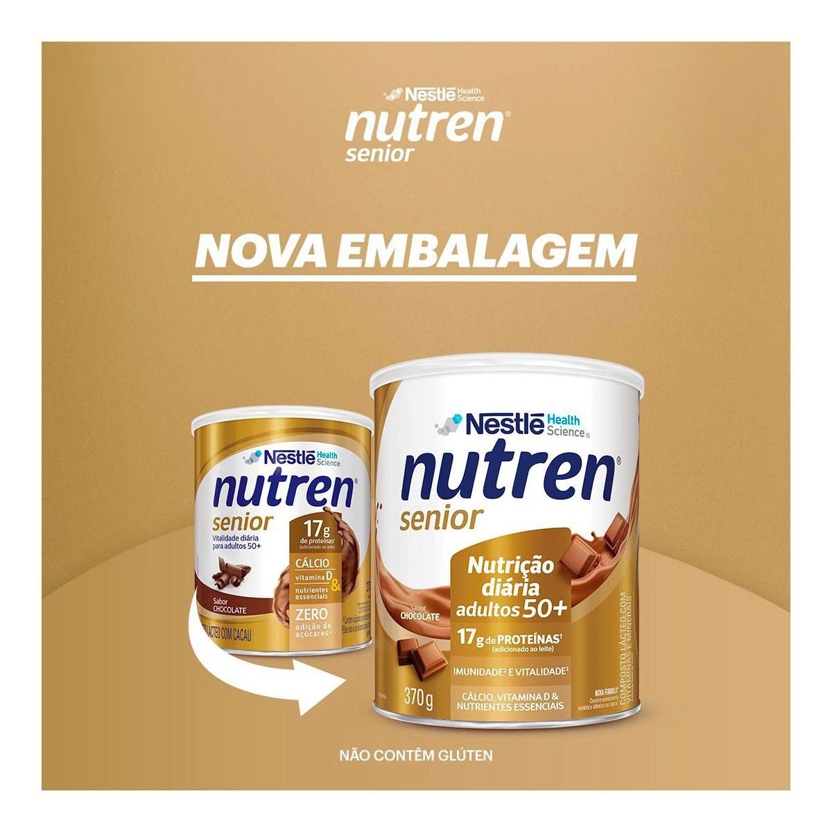 Complemento Alimentar Nutren Senior Chocolate 740g