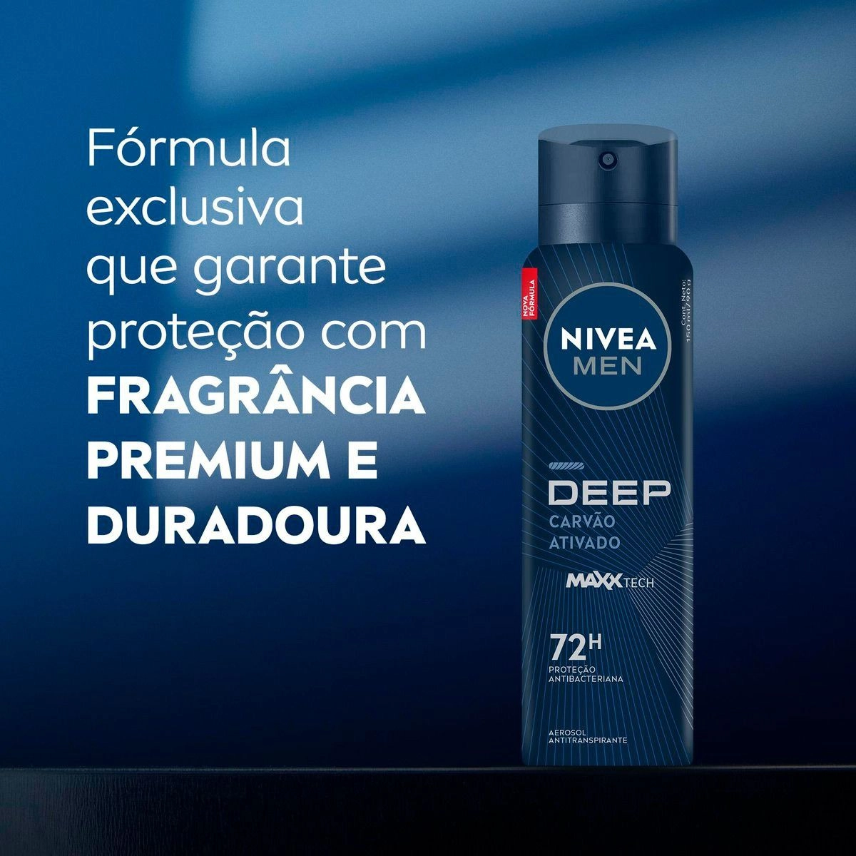 NIVEA MEN Antitranspirante Aerossol Deep Carvão Ativado MaxxTech 150ml
