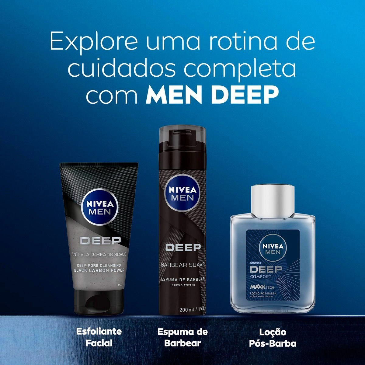 NIVEA MEN Antitranspirante Aerossol Deep Carvão Ativado MaxxTech 150ml
