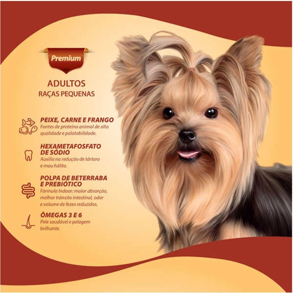 Ração Quatree Gourmet Sabor Peixe, Carne e Frango Para Cães Adultos Raças Pequenas 3Kg
