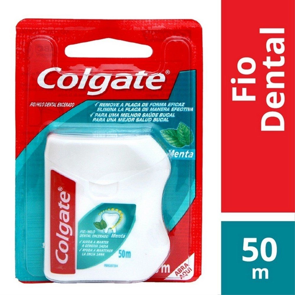 Fio Dental Colgate Sabor Menta 50 metros