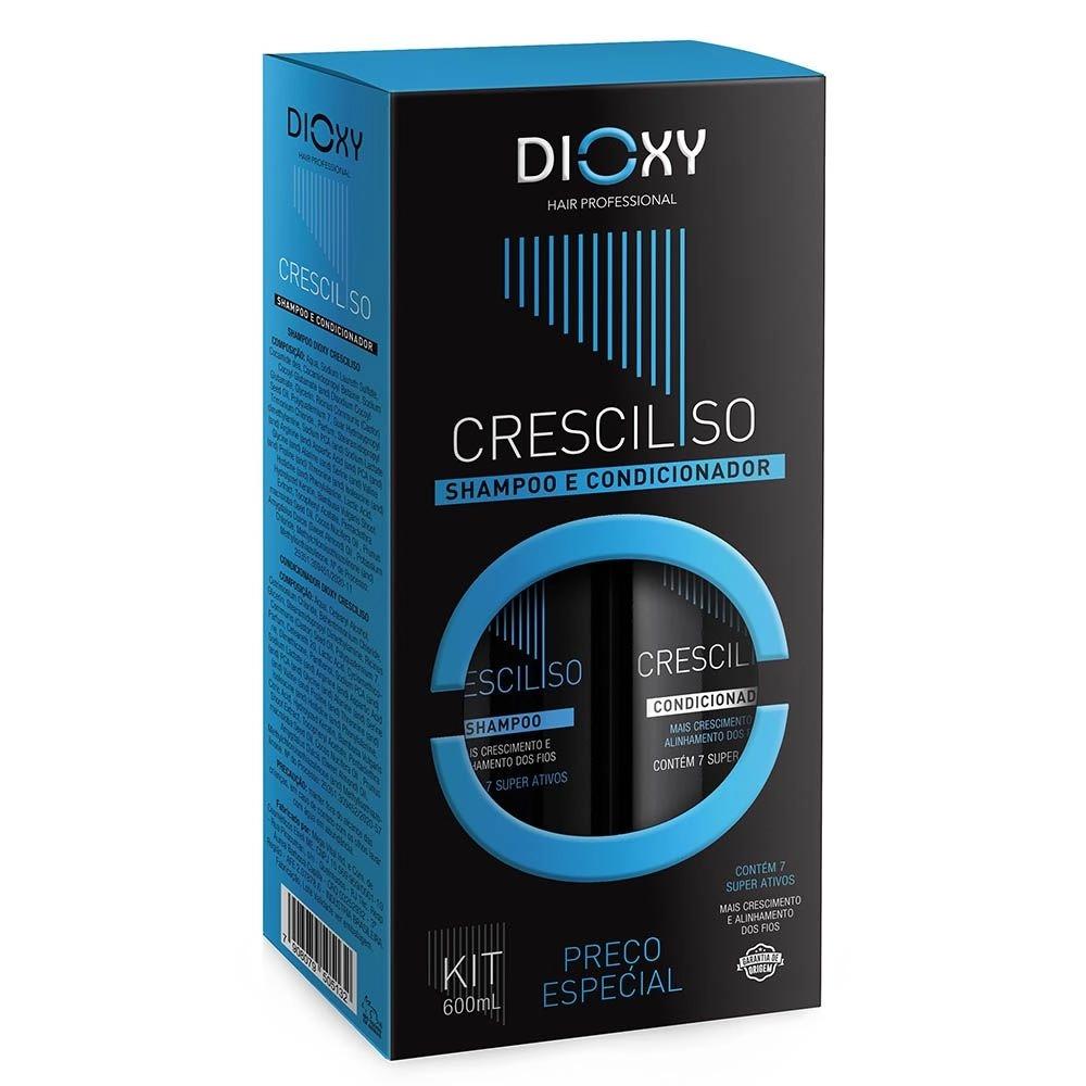 Kit Shampoo + Condicionador 300ml Cresciliso Dioxy
