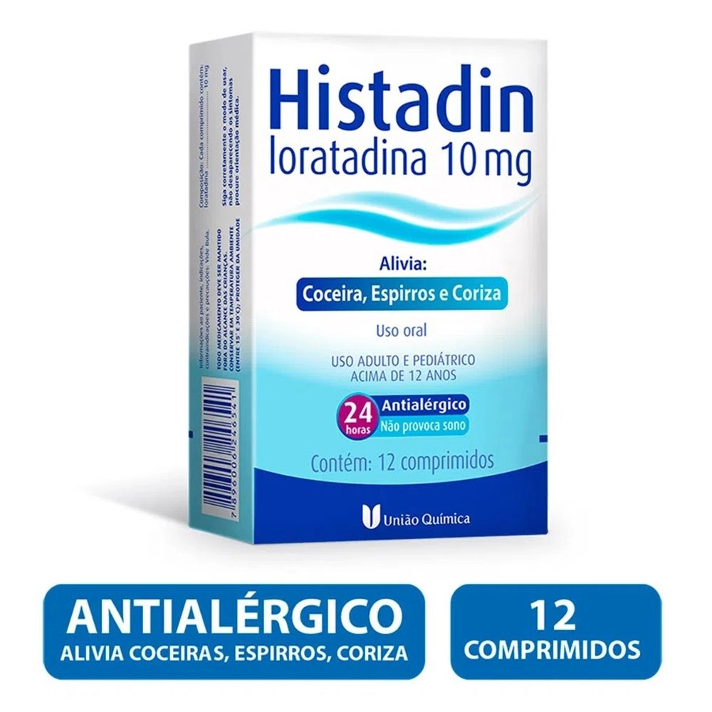 Histadin 10mg com 12 Comprimidos