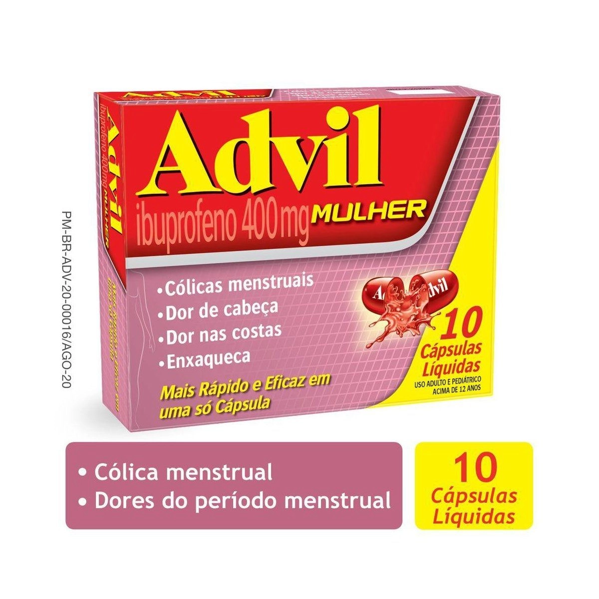 Advil Mulher com 10 Cápsulas Líquidas
