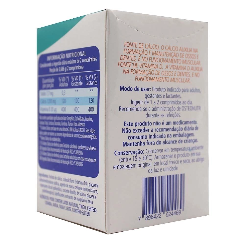Osteonutri 600mg + 400ui Medley com 30 Comprimidos Revestidos