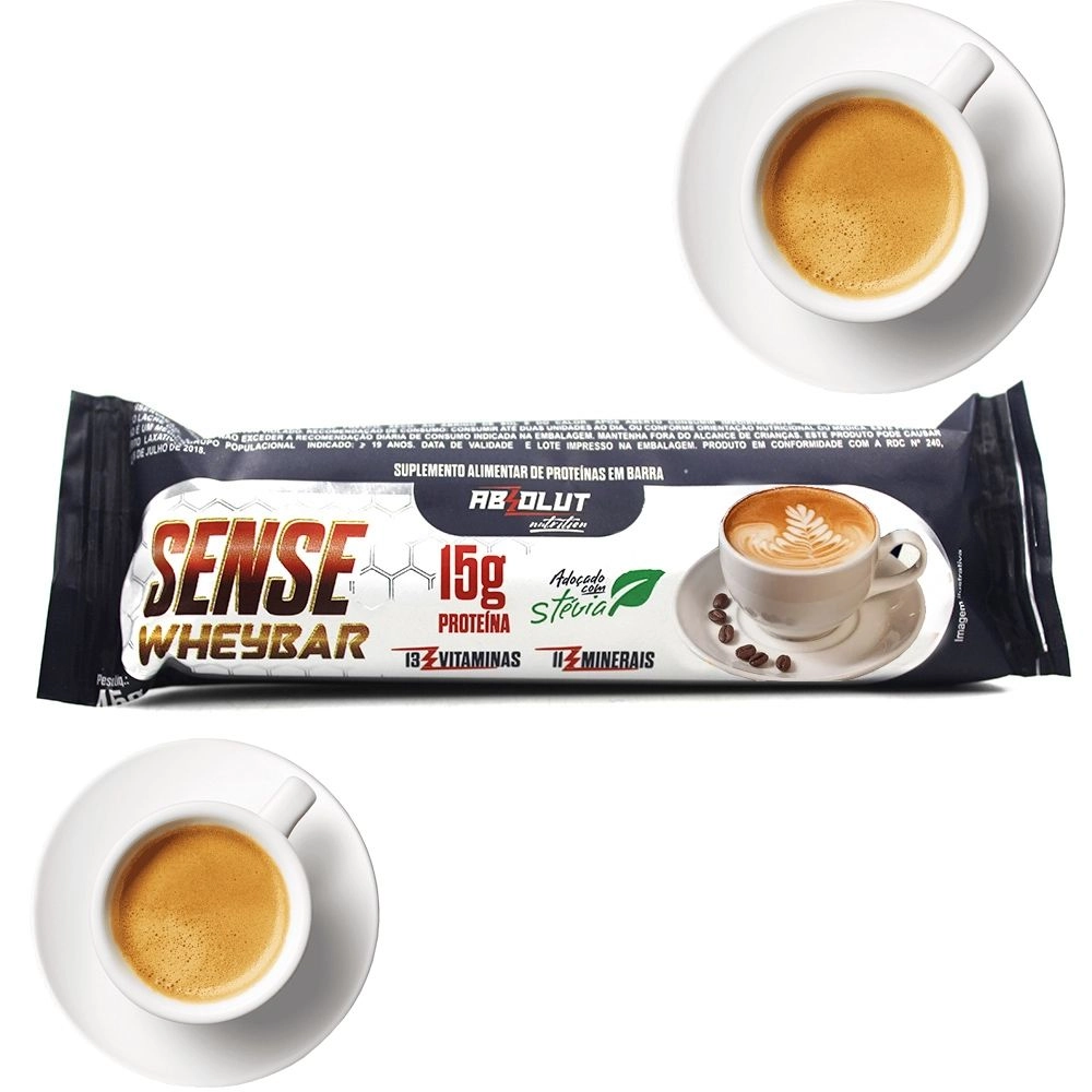 Barra Sense Wheybar Capuccino 45g Absolut Nutrition