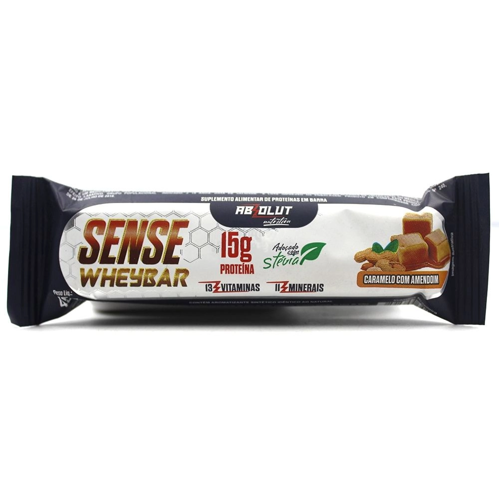 Whey Sense Barra Absolut Caramelo Com Amendoim 45g