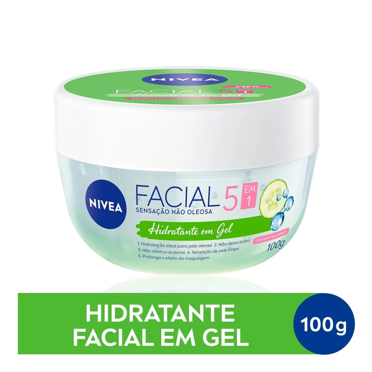 Hidratante em Gel Facial Nivea Com Pepino e Ácido Hialurônico 100g