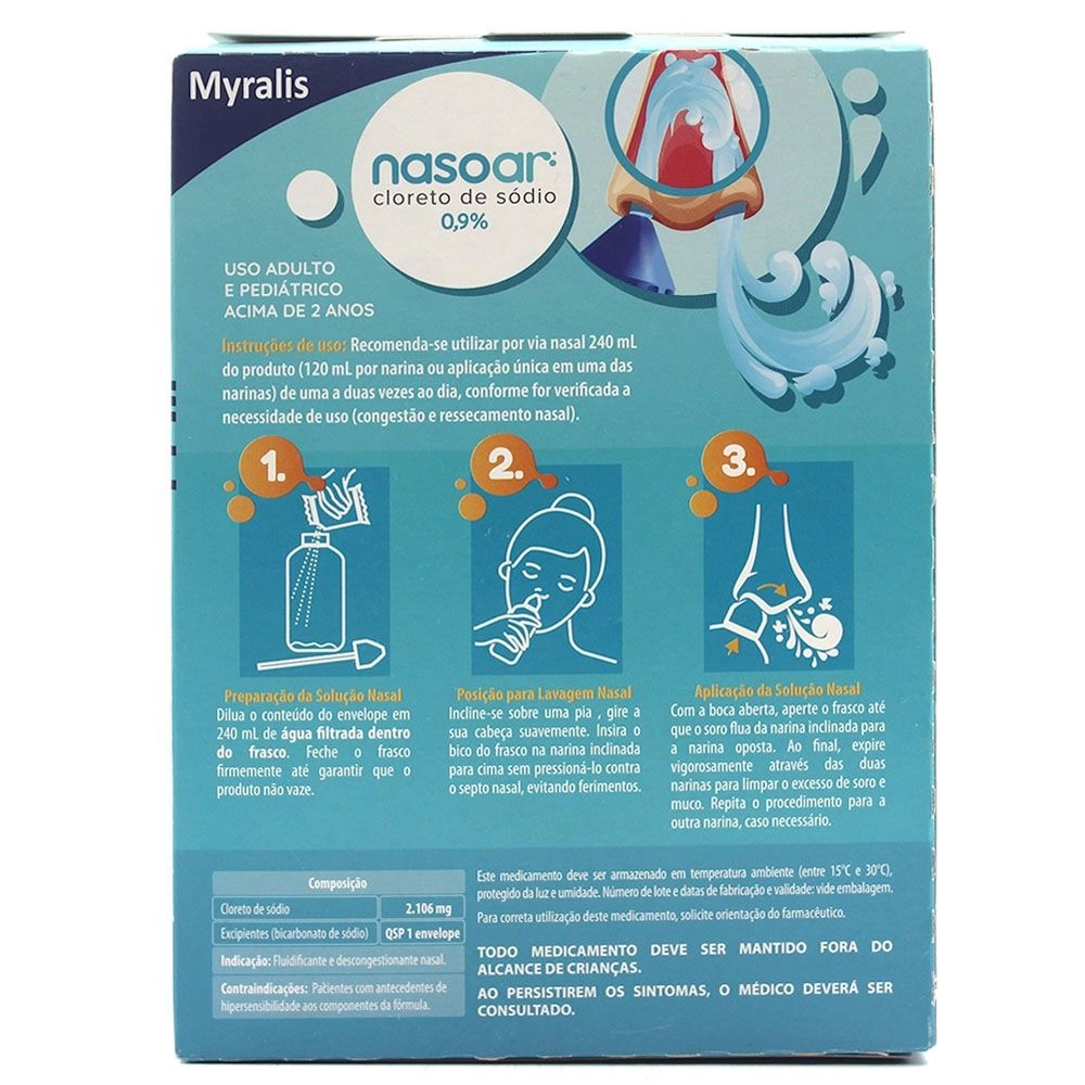 Kit Nasoar Frasco + 30 Envelopes