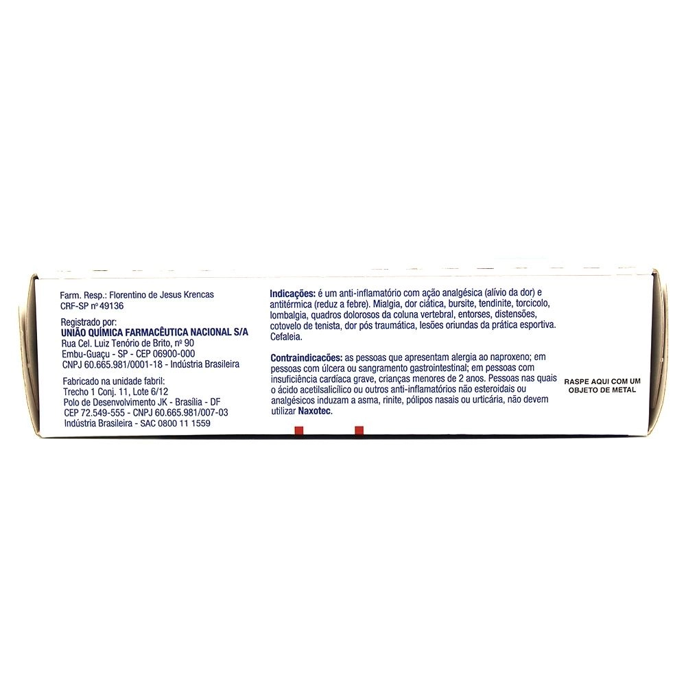 Naxotec 500mg Com 10 Comprimidos