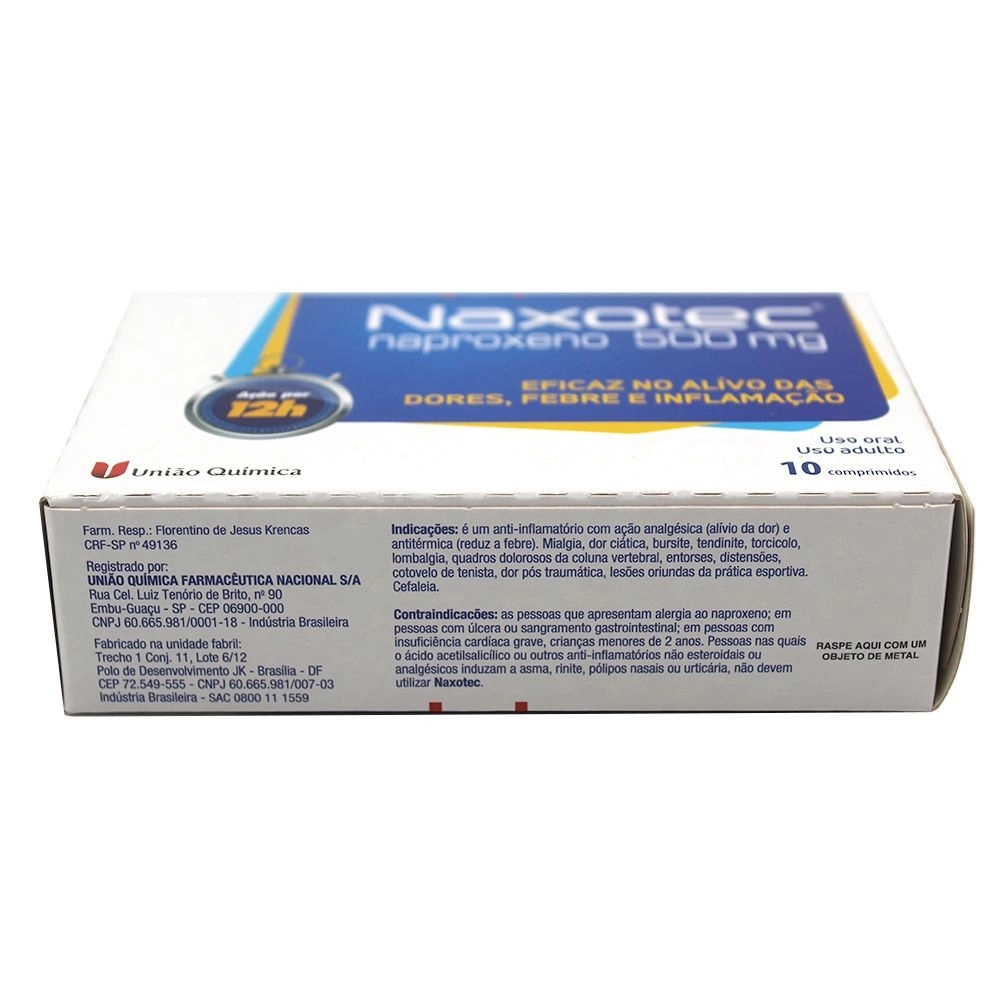 Naxotec 500mg Com 10 Comprimidos