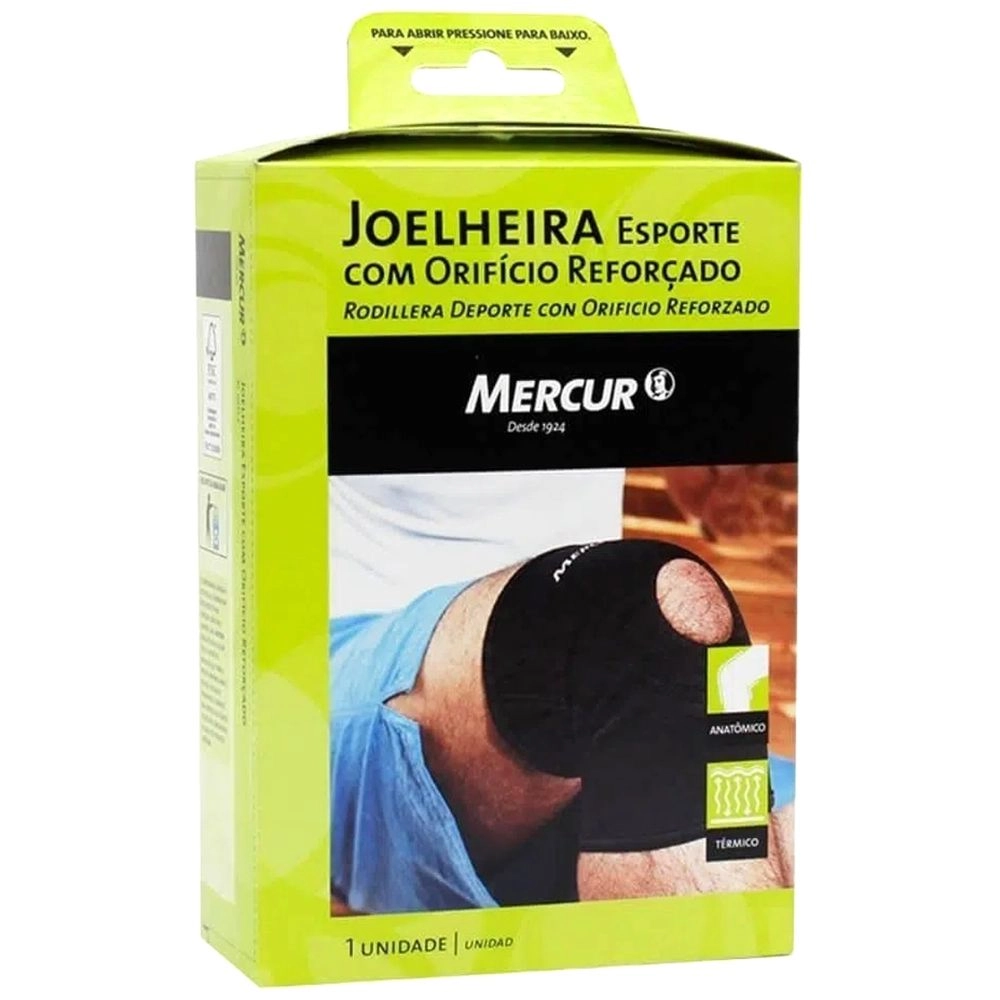 Joelheira Esporte Tamanho M com Orifício Reforçado Ref: BC0037-BS Mercur