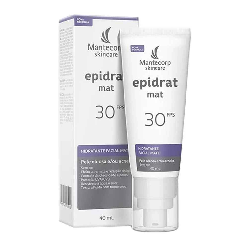 Hidratante Facial Mate Epidrat Mat Sem Cor FPS 30 40mL Mantecorp Skincare