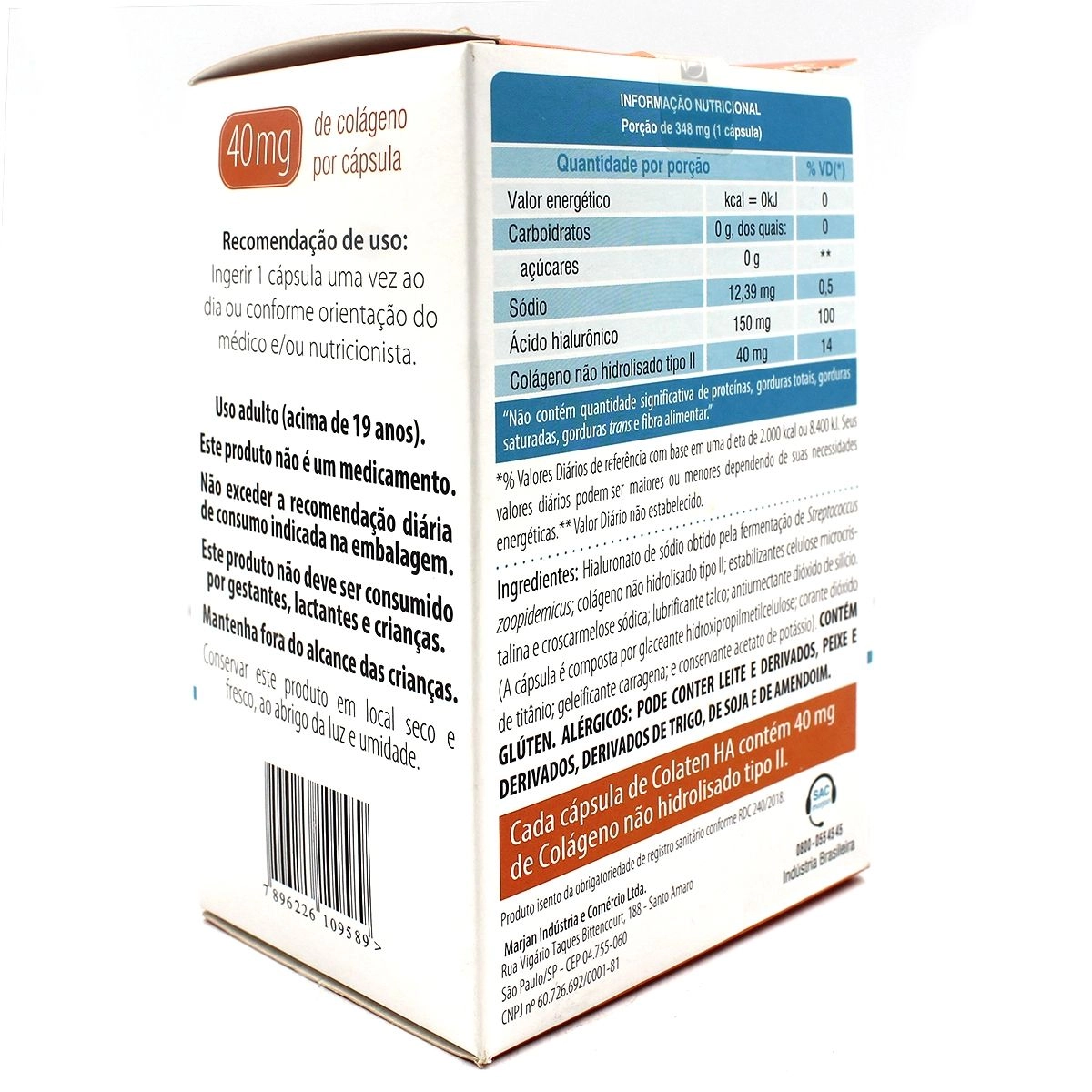 Colaten HA Marjan Com 60 Cápsulas