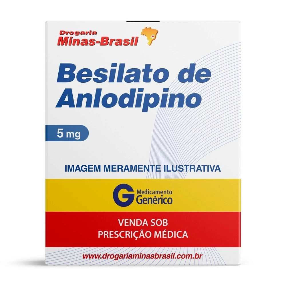 Besilato de Anlodipino 5mg Com 30 Comprimidos Genérico Geolab