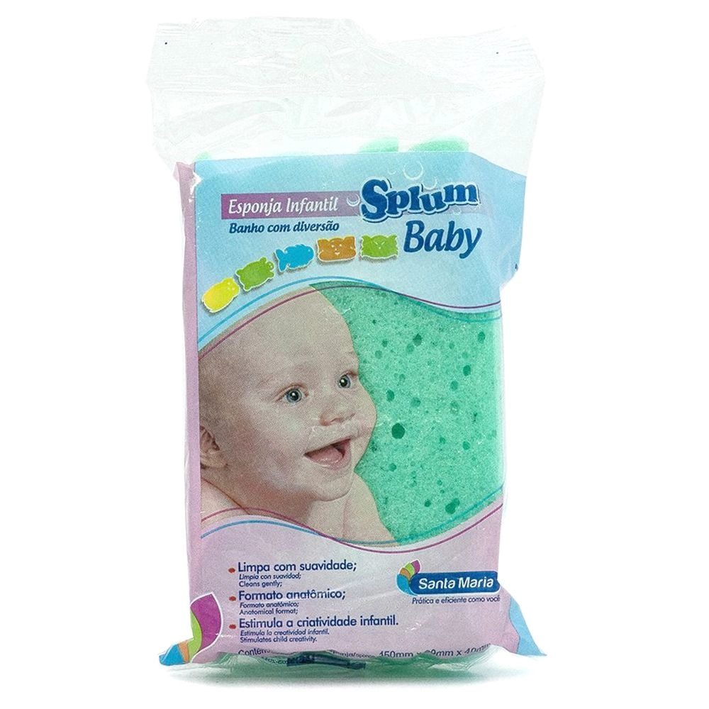 Esponja Infantil Para Banho Splum Baby Santa Maria Ref:782