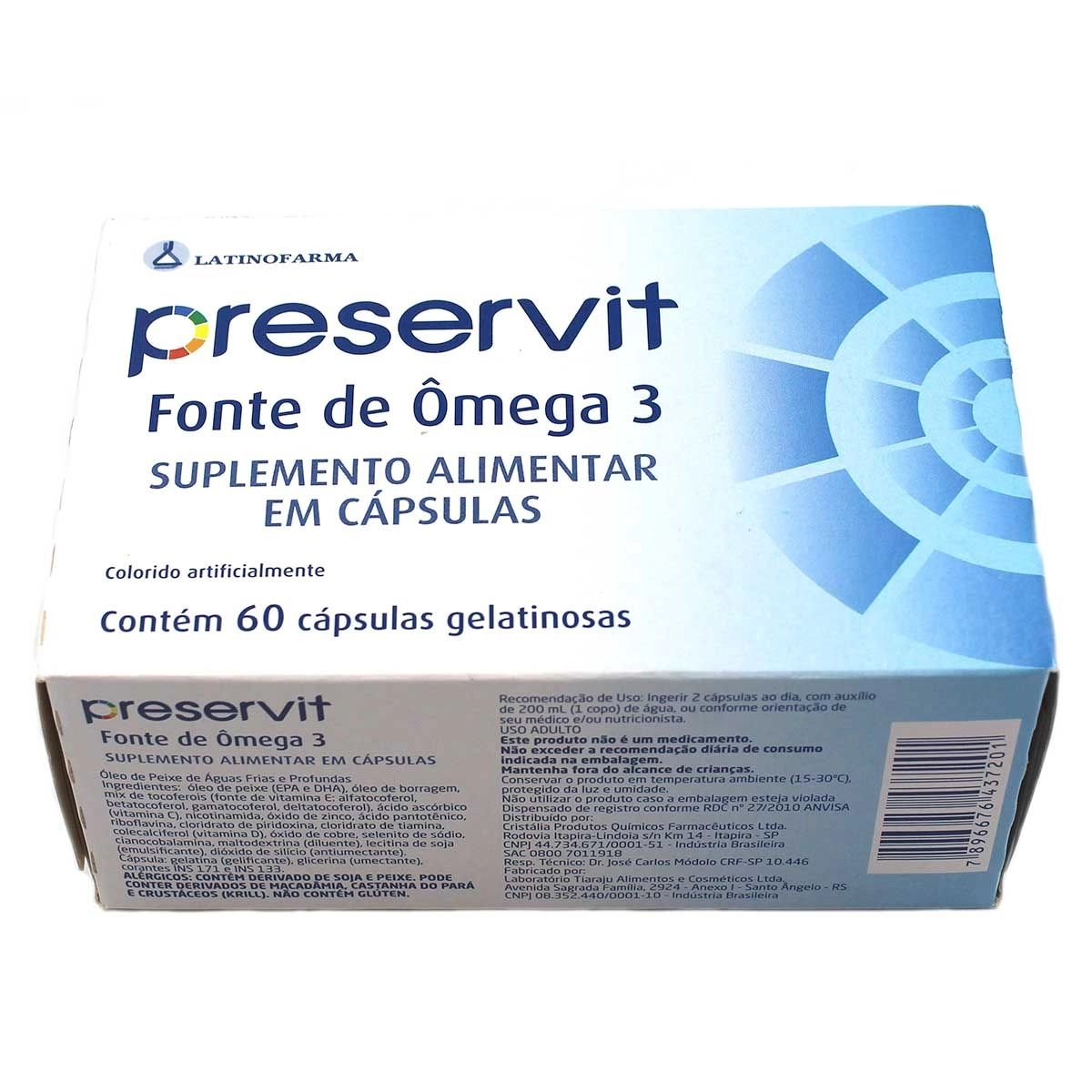 Preservit Ômega 3 Com 60 Cápsulas