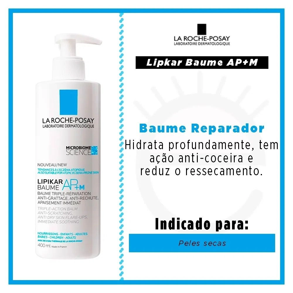 Creme Hidratante Lipikar Baume AP+M La Roche Posay 400mL